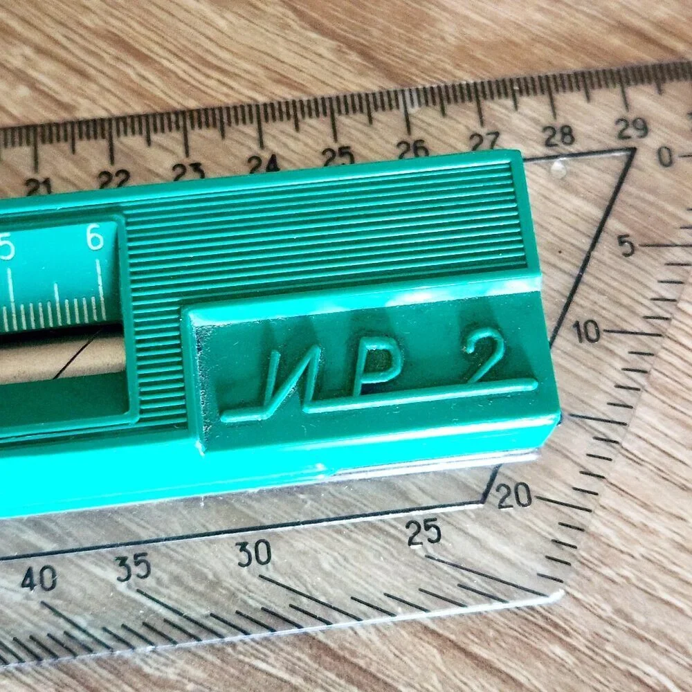 Vintage USSR Soviet Union Leningrad Slide Drawing Ruler with Roller IR-2